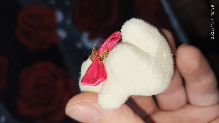 Фотография покупателя товара Игрушка из пенопласта «Мишка с бантом», 5 см, цвета МИКС - Фото 3