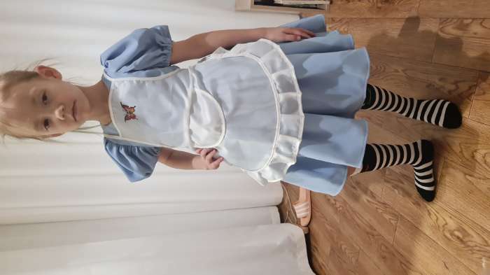 Фотография покупателя товара Платье нарядное детское MINAKU: PartyDress, цвет голубой, рост 116 см - Фото 1