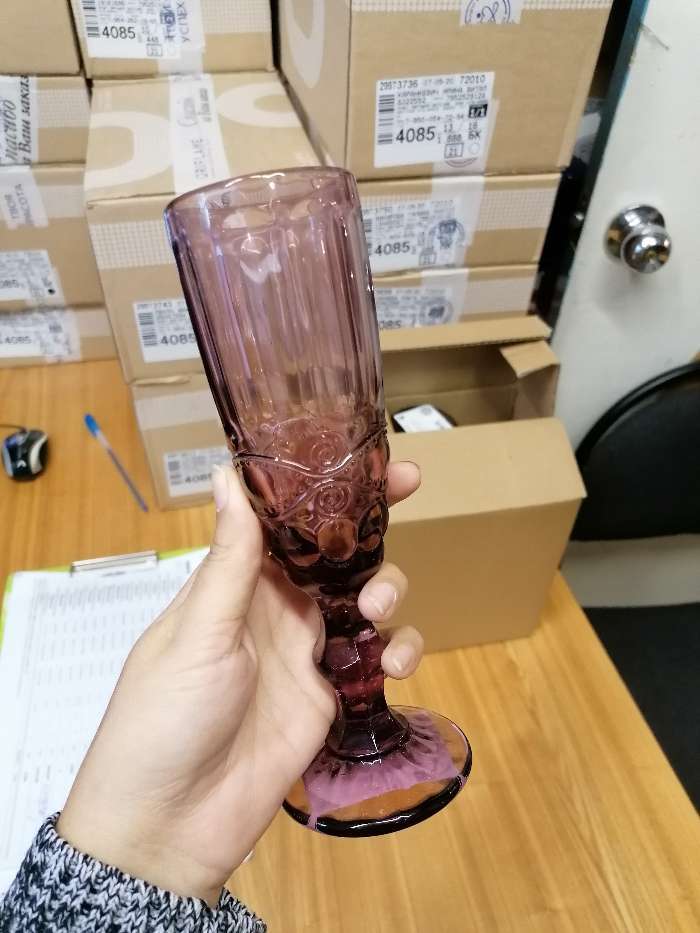Фотография покупателя товара Бокал из стекла для шампанского Magistro «Ла-Манш», 160 мл, цвет розовый - Фото 9