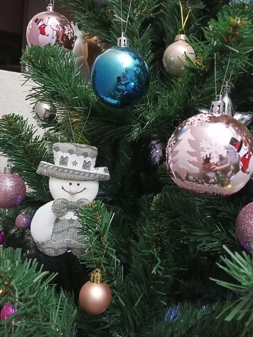 Фотография покупателя товара Подвеска мягкая на ёлку «Дед Мороз в костюмчике с орнаментом лес» 8×13 см, серая - Фото 3