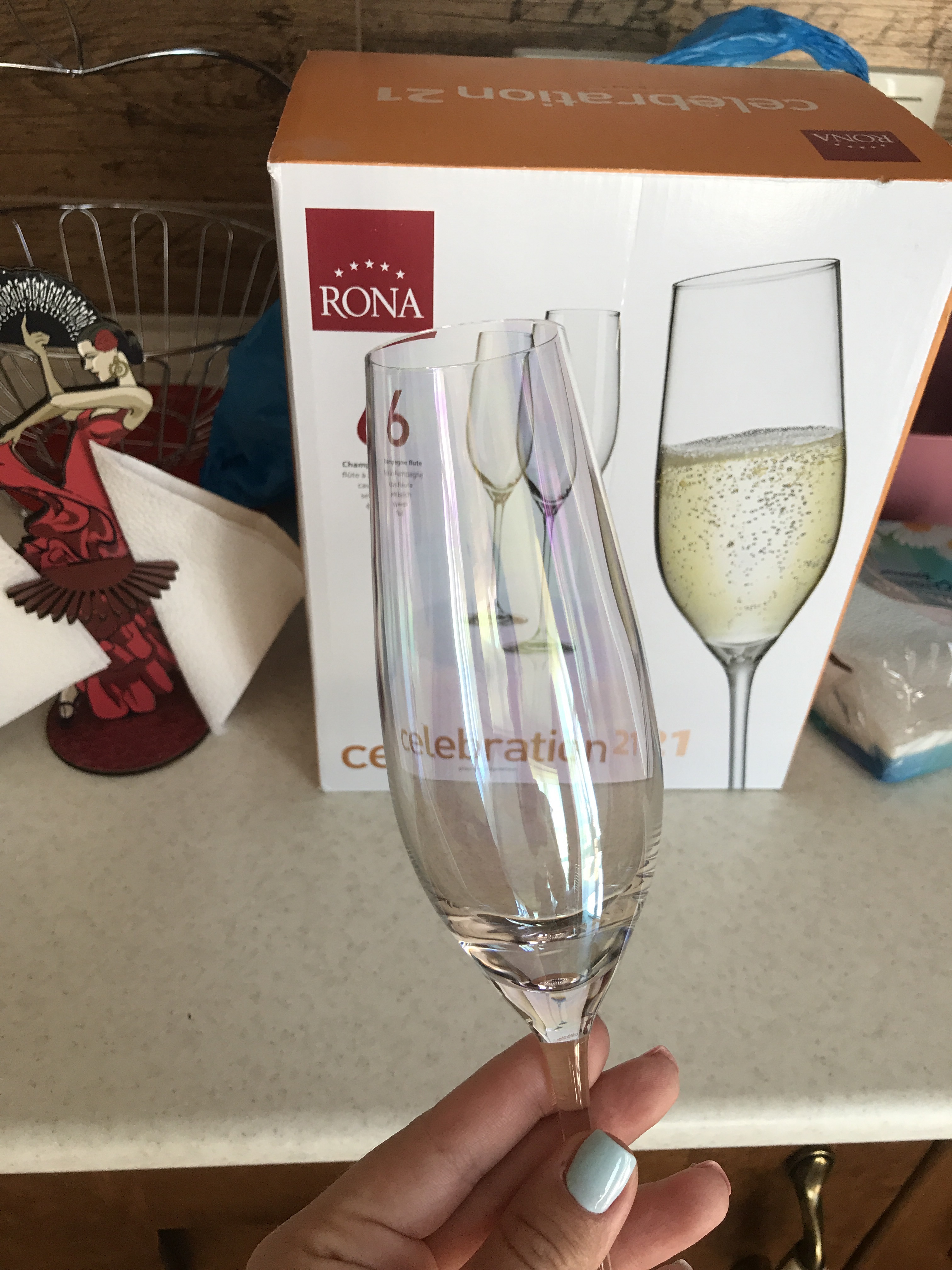 Фотография покупателя товара Набор бокалов для шампанского Celebration, 210 мл, перламутр - Фото 1