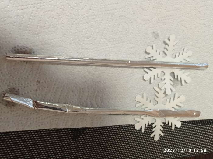 Фотография покупателя товара Трубочки для коктейля «Снежинки», в наборе 2 шт., серебро - Фото 3