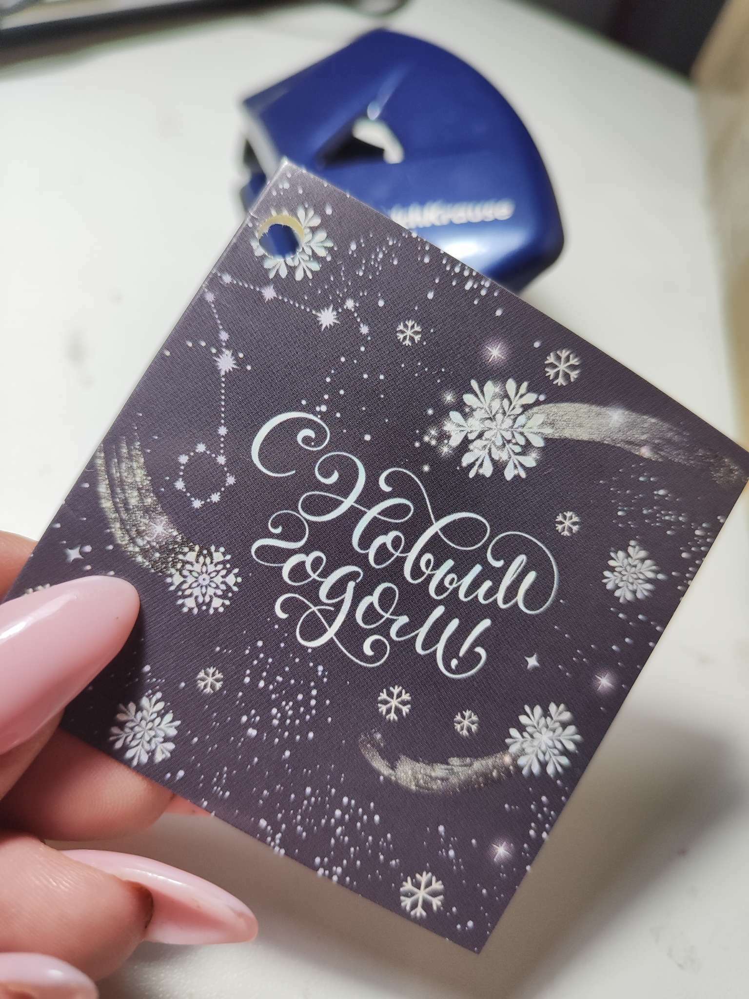 Фотография покупателя товара Мини-открытка «Новогодняя сказка», 7×7 см - Фото 2