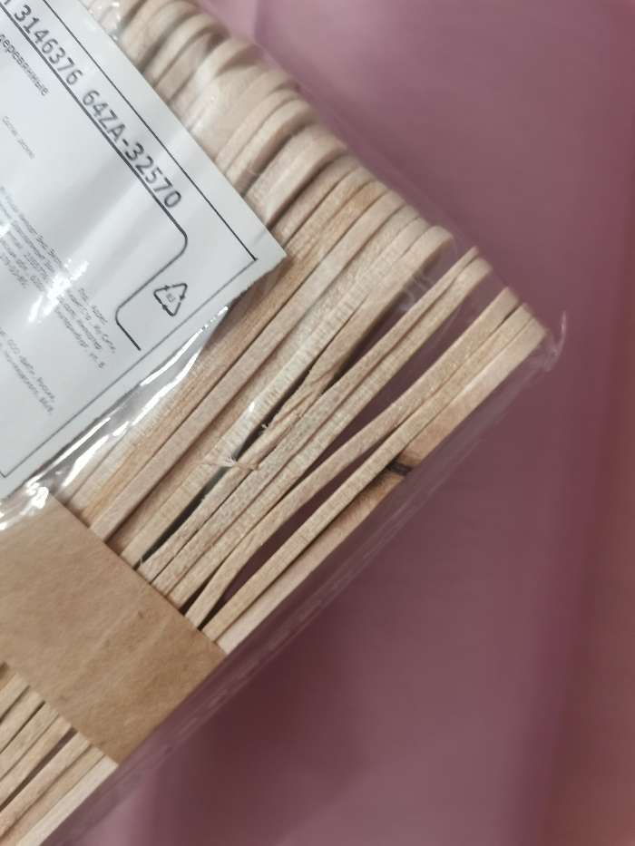 Фотография покупателя товара Набор деревянных палочек для мороженого, 11,5×1,1 см, 48-50 шт - Фото 16