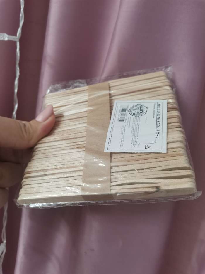 Фотография покупателя товара Набор деревянных палочек для мороженого, 11,5×1,1 см, 48-50 шт - Фото 18