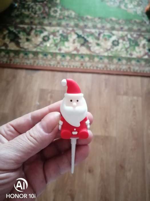 Фотография покупателя товара Топпер новогодний для торта Merry Christmas, с бантиком, высота 15 см - Фото 1