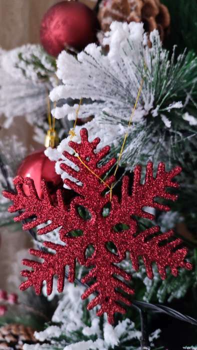 Фотография покупателя товара Ёлочные игрушки «Амур», шары новогодние, 30 шт. (16 шаров, 6 сердец, 8 снежинок), синий - Фото 5