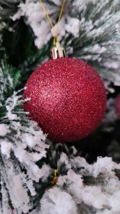 Фотография покупателя товара Ёлочные игрушки «Амур», шары новогодние, 30 шт. (16 шаров, 6 сердец, 8 снежинок), синий - Фото 1