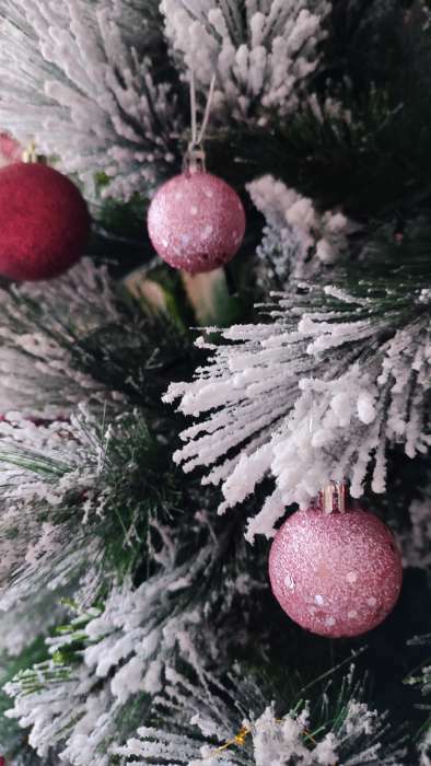 Фотография покупателя товара Ёлочные игрушки «Амур», шары новогодние, 30 шт. (16 шаров, 6 сердец, 8 снежинок), синий - Фото 4