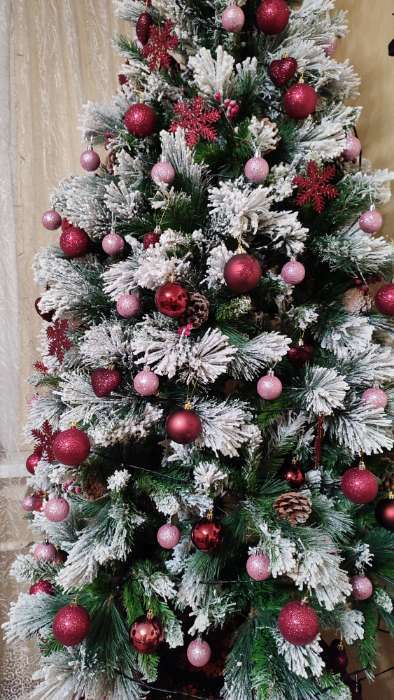 Фотография покупателя товара Ёлочные игрушки «Дженна», шары новогодние, набор 18 шт., d=4 см, розовый - Фото 3