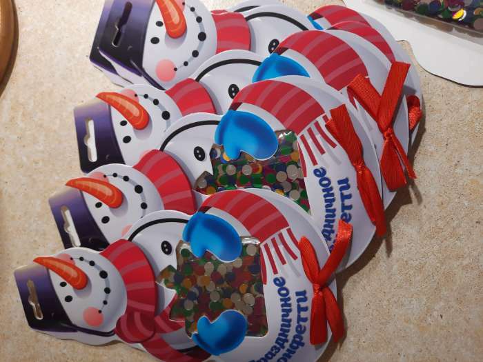 Фотография покупателя товара Новогодние конфетти «Снеговик», кругляши цветные, 14 г., на новый год