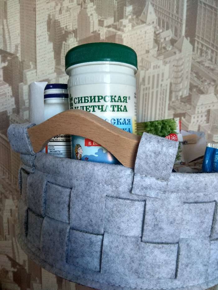 Фотография покупателя товара Корзина для хранения Доляна «Нафаня», 26×26×14 см, цвет серый - Фото 2