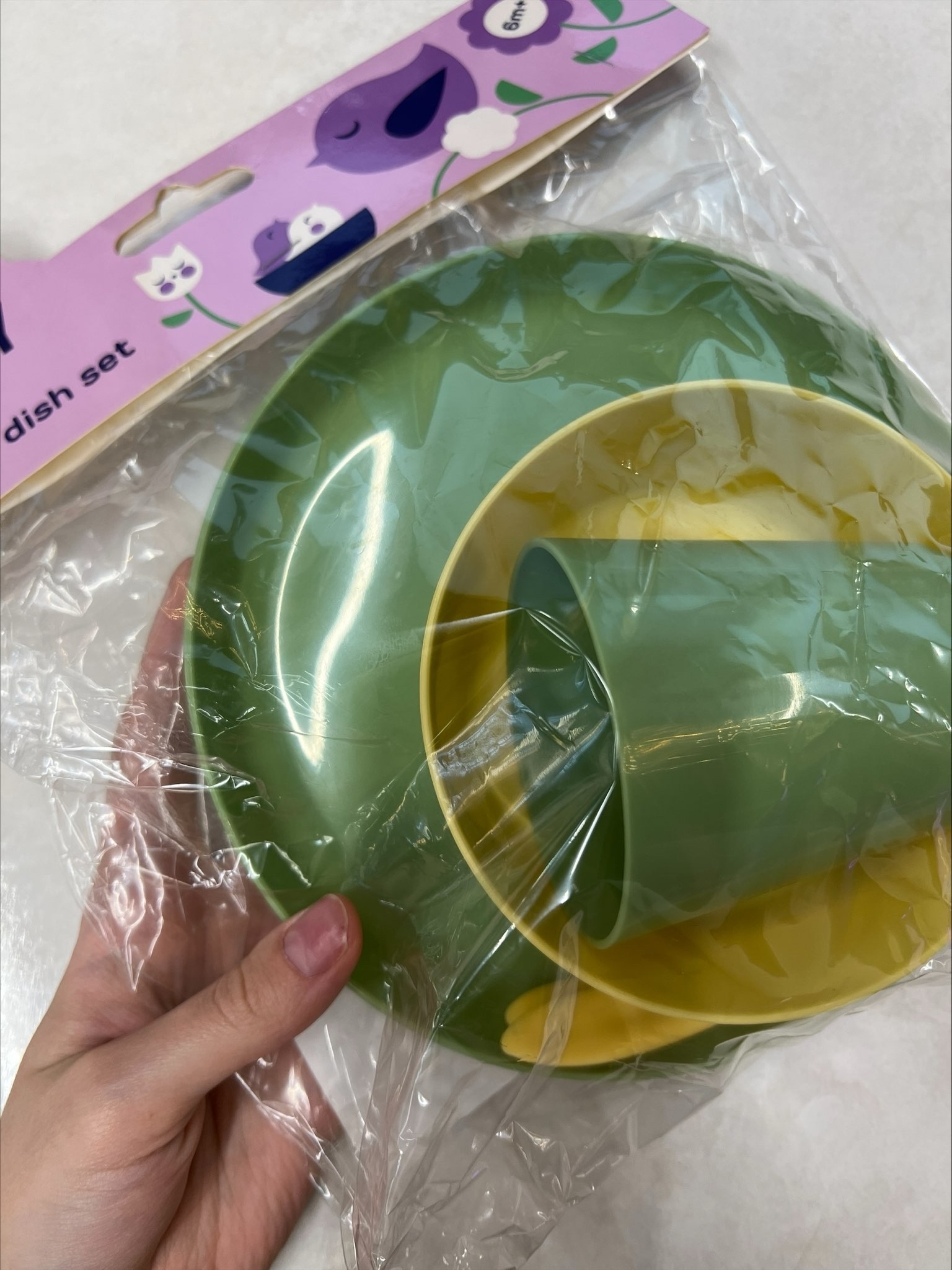 Фотография покупателя товара Детская посуда в наборе Lalababy Follow Me (тарелка, миска, стаканчик, 2 ложки), цвет розовый - Фото 1