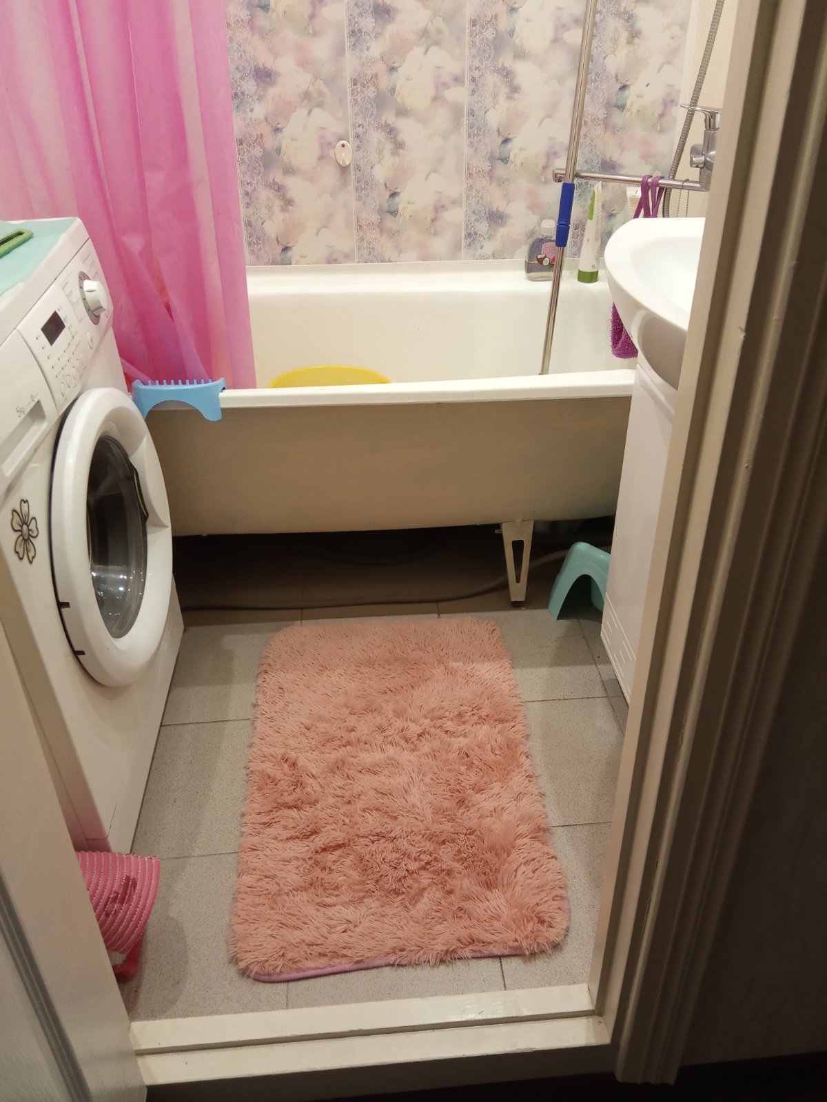 Фотография покупателя товара Коврик для ванной прямоугольный «Пушистик», 50×80 см, цвет зелёный - Фото 7