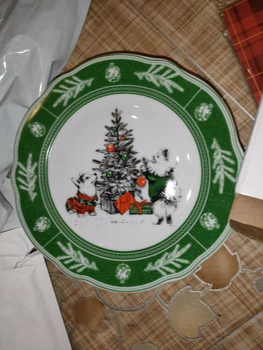 Фотография покупателя товара Тарелка керамическая «Новогоднего настроения», 19 см, цвет белый