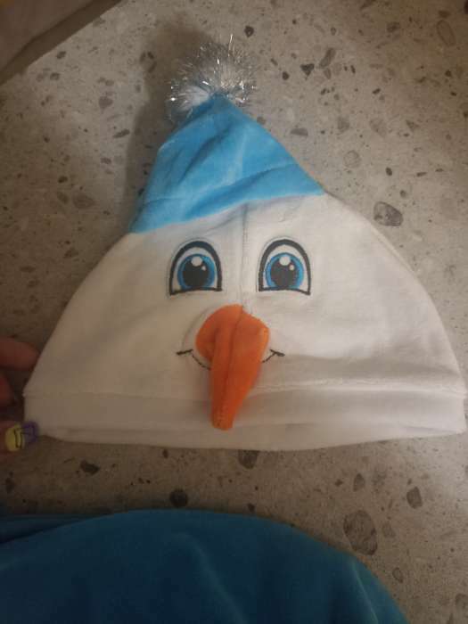 Фотография покупателя товара Карнавальный набор «Снеговик в шарфе», велюр, обхват головы 48-50 см - Фото 2