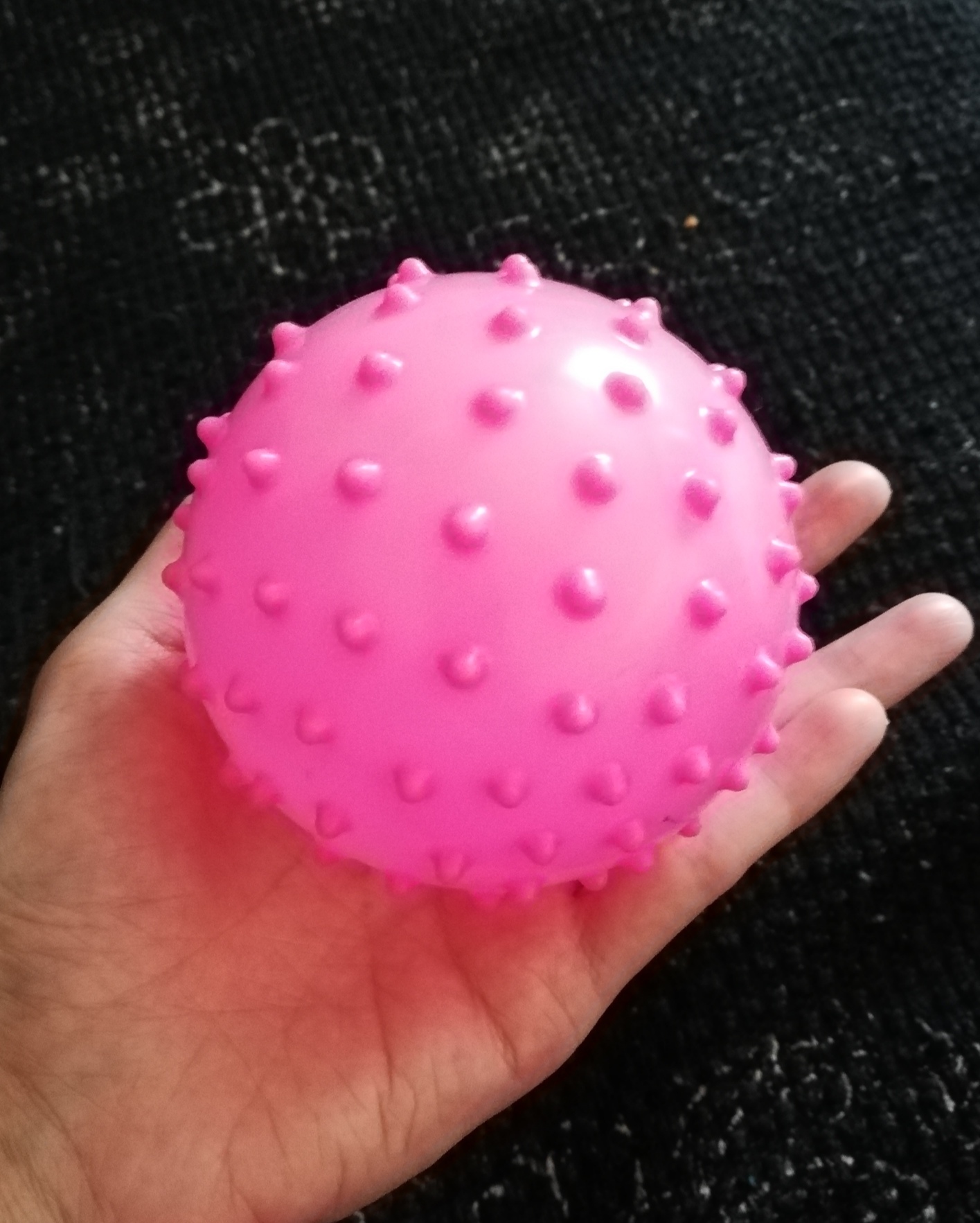 Фотография покупателя товара Мяч массажный, d=10 см, 22 г, цвета МИКС - Фото 5