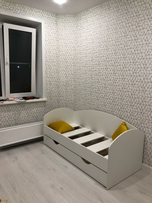 Фотография покупателя товара Кровать-тахта детская, спальное место 1600 × 700 мм, цвет белый - Фото 7