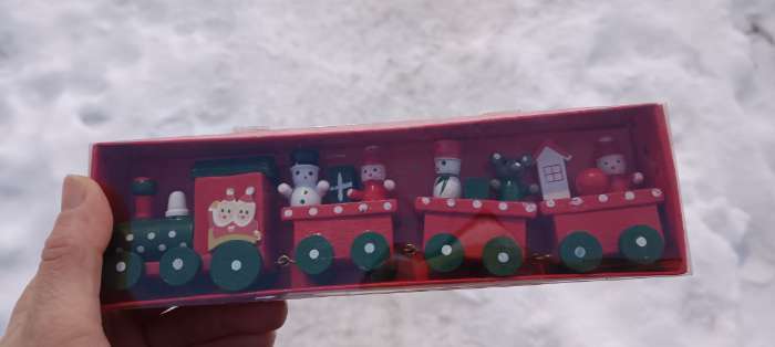 Фотография покупателя товара Новогодний декор «Сказочный поезд» 20×5×3 см - Фото 4
