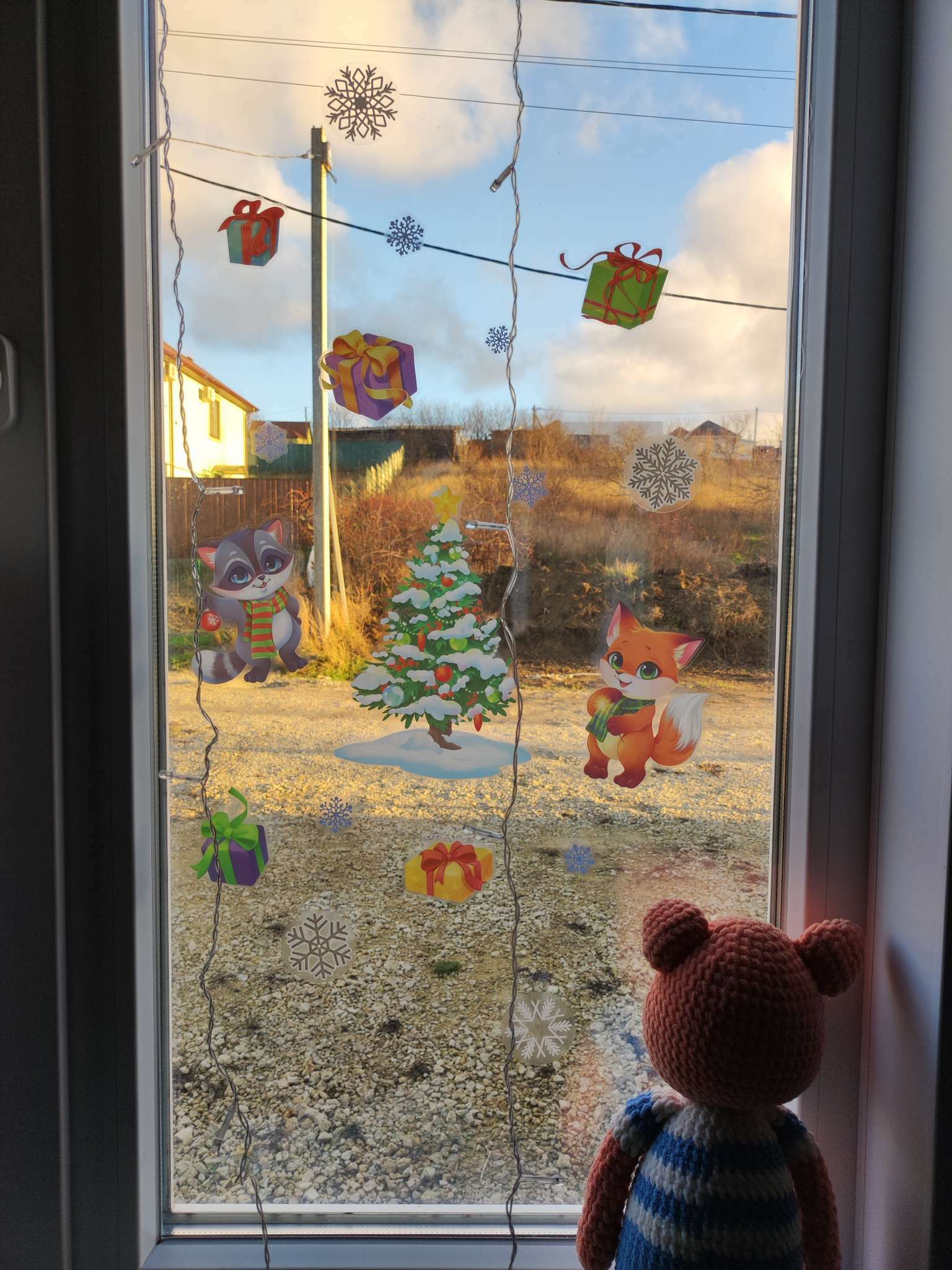 Фотография покупателя товара Виниловые наклейки на окна «С Новым годом», многоразовые, 70 х 25 см, Новый год - Фото 19