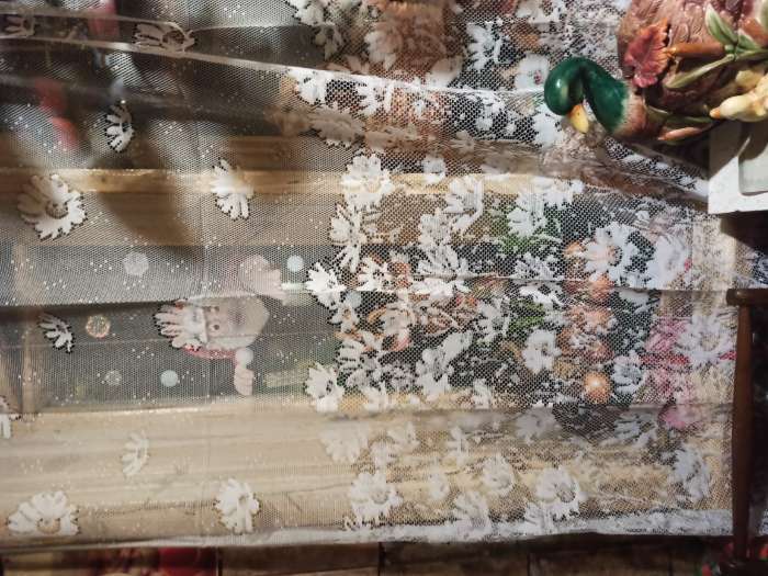 Фотография покупателя товара Тюль на кухню без шторной ленты,165х170 см, цвет белый, 100% полиэстер