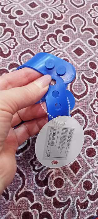 Фотография покупателя товара Щётка-наладонник "Лапа", 10,5 см, синяя - Фото 2