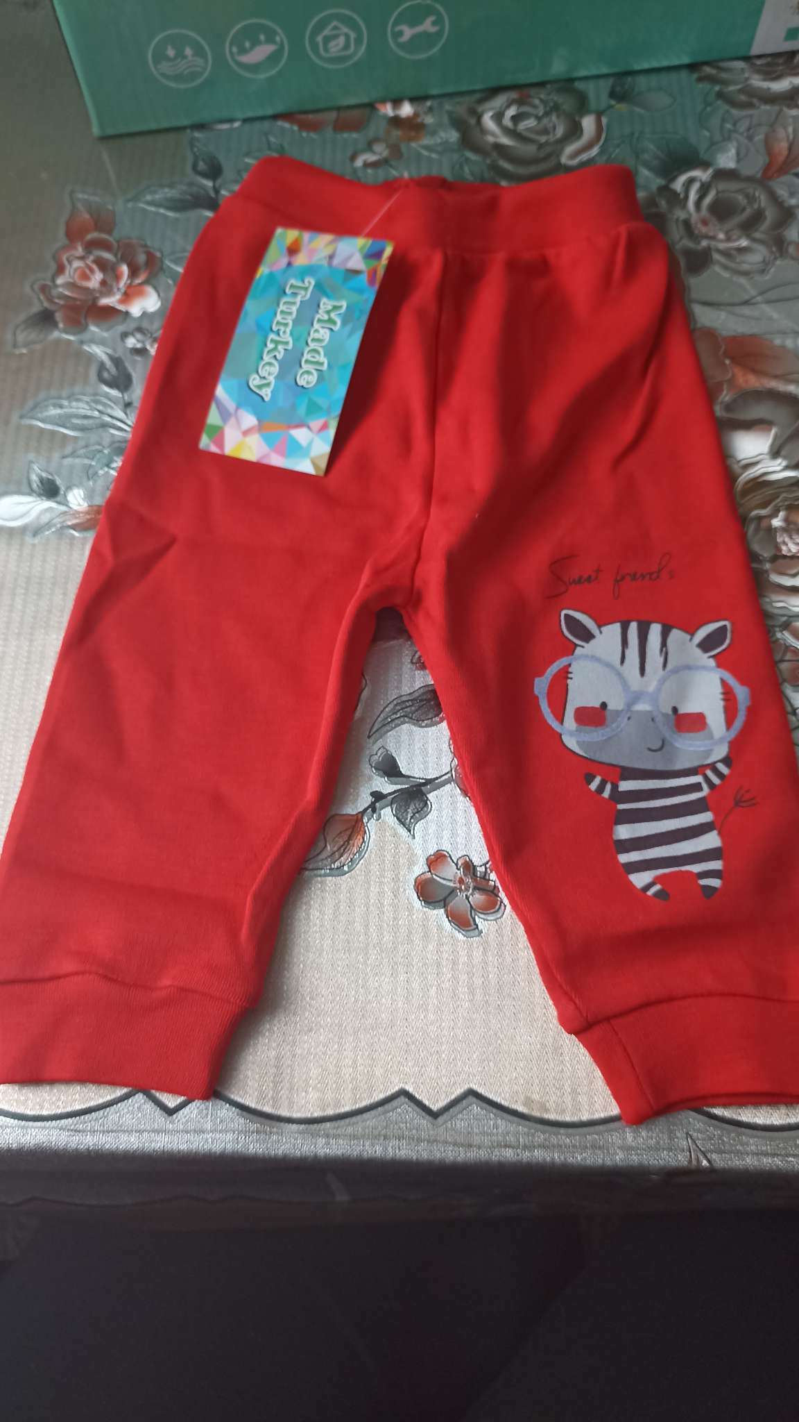 Фотография покупателя товара Штанишки детские, цвет красный, рост 80 см - Фото 1