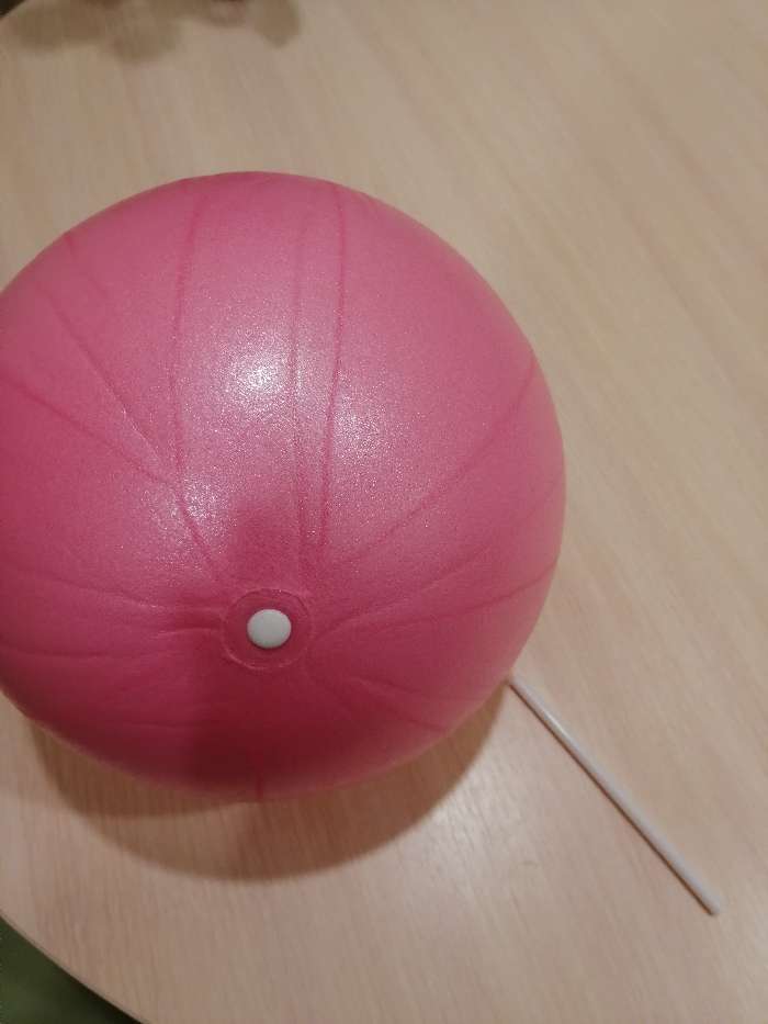 Фотография покупателя товара Мяч для йоги, 25 см, 100 г, цвет розовый