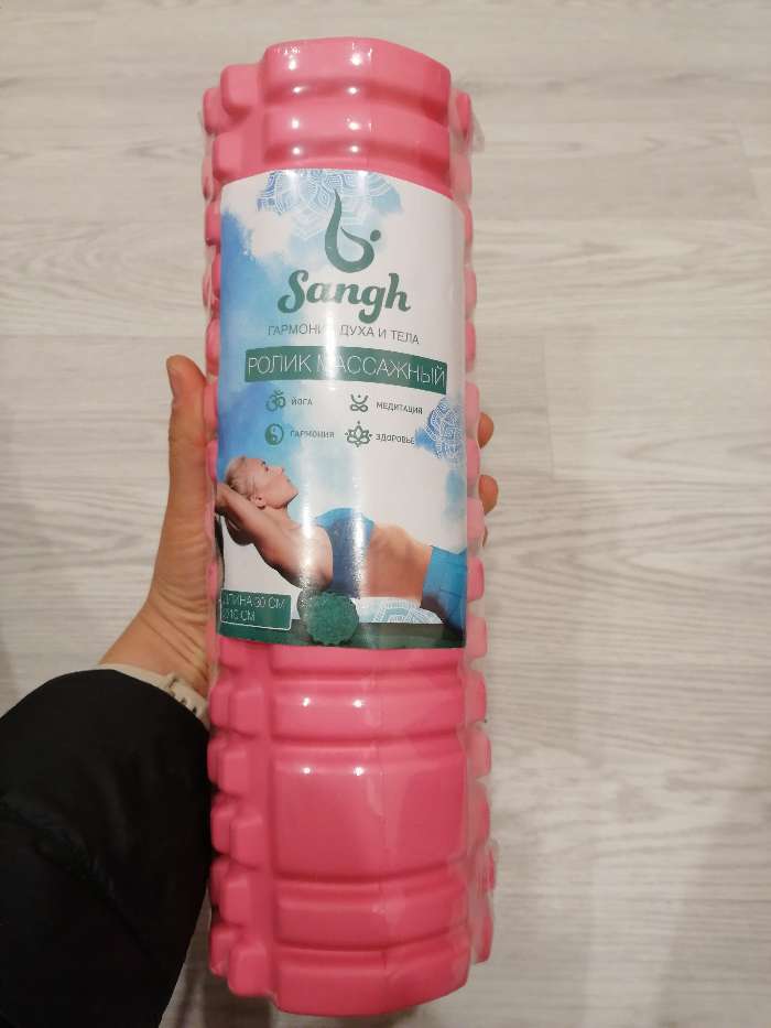 Фотография покупателя товара Ролик массажный Sangh, 30х10 см, цвет розовый