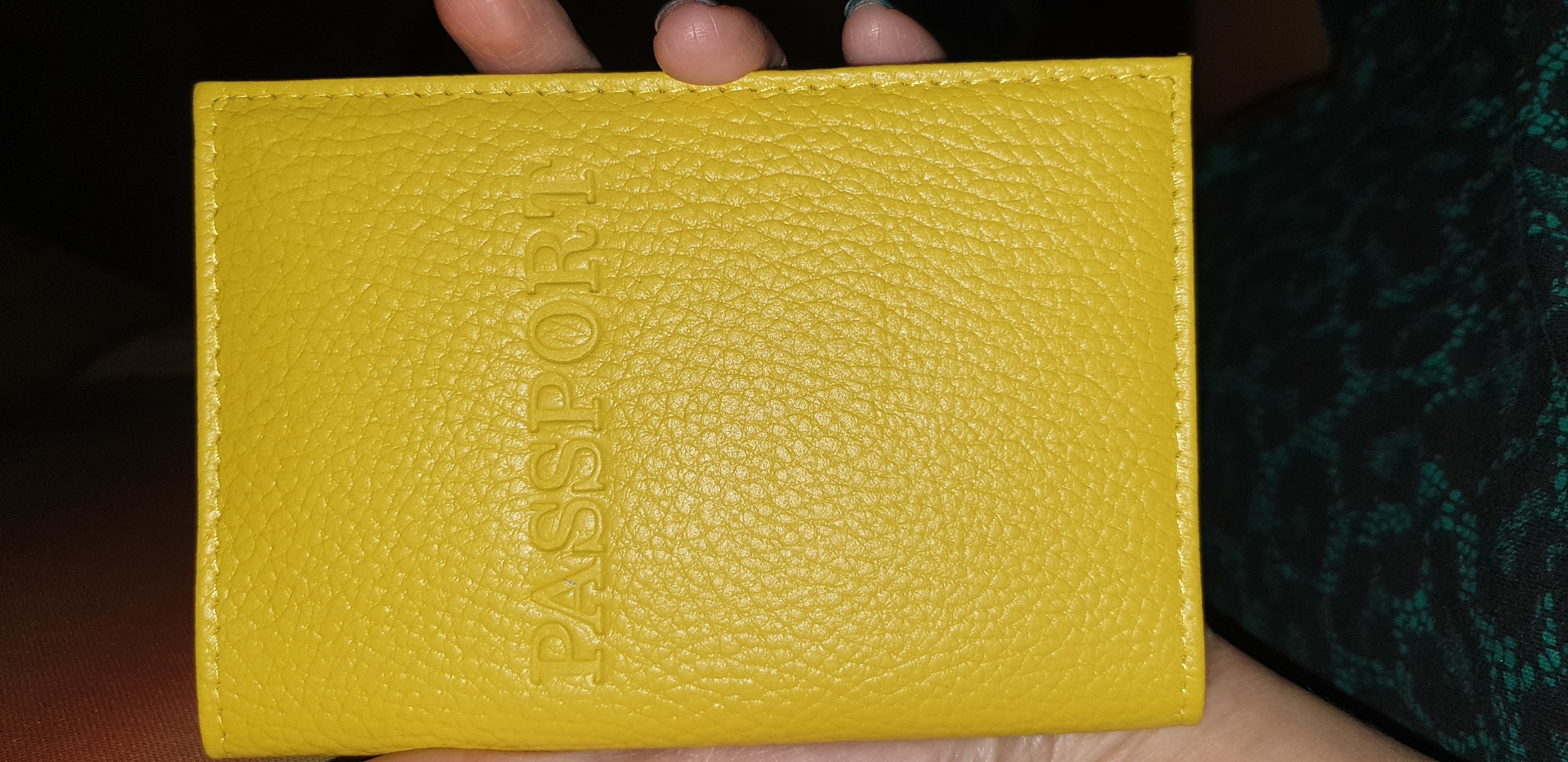 Фотография покупателя товара Обложка для паспорта, загран, флотер, цвет жёлтый