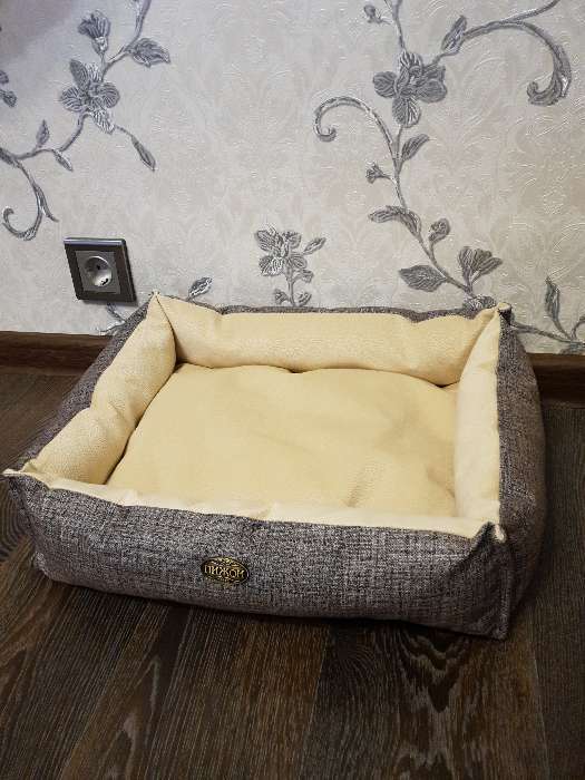 Фотография покупателя товара Лежанка под замшу с двусторонней подушкой,  54 х  42 х  11 см, мебельная ткань, микс цветов - Фото 16