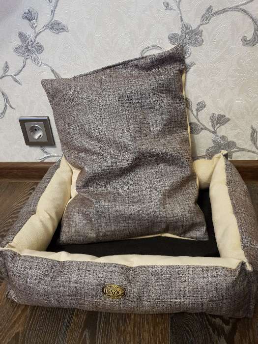 Фотография покупателя товара Лежанка под замшу с двусторонней подушкой,  54 х  42 х  11 см, мебельная ткань, микс цветов - Фото 15