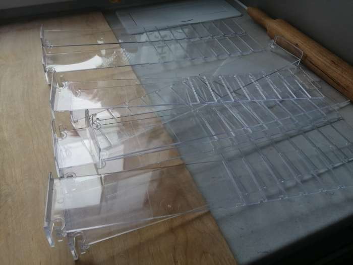 Фотография покупателя товара Пластиковый обламывающийся разделитель высотой 60 мм c передним ограничителем 60 мм, L=185-385 мм - Фото 9