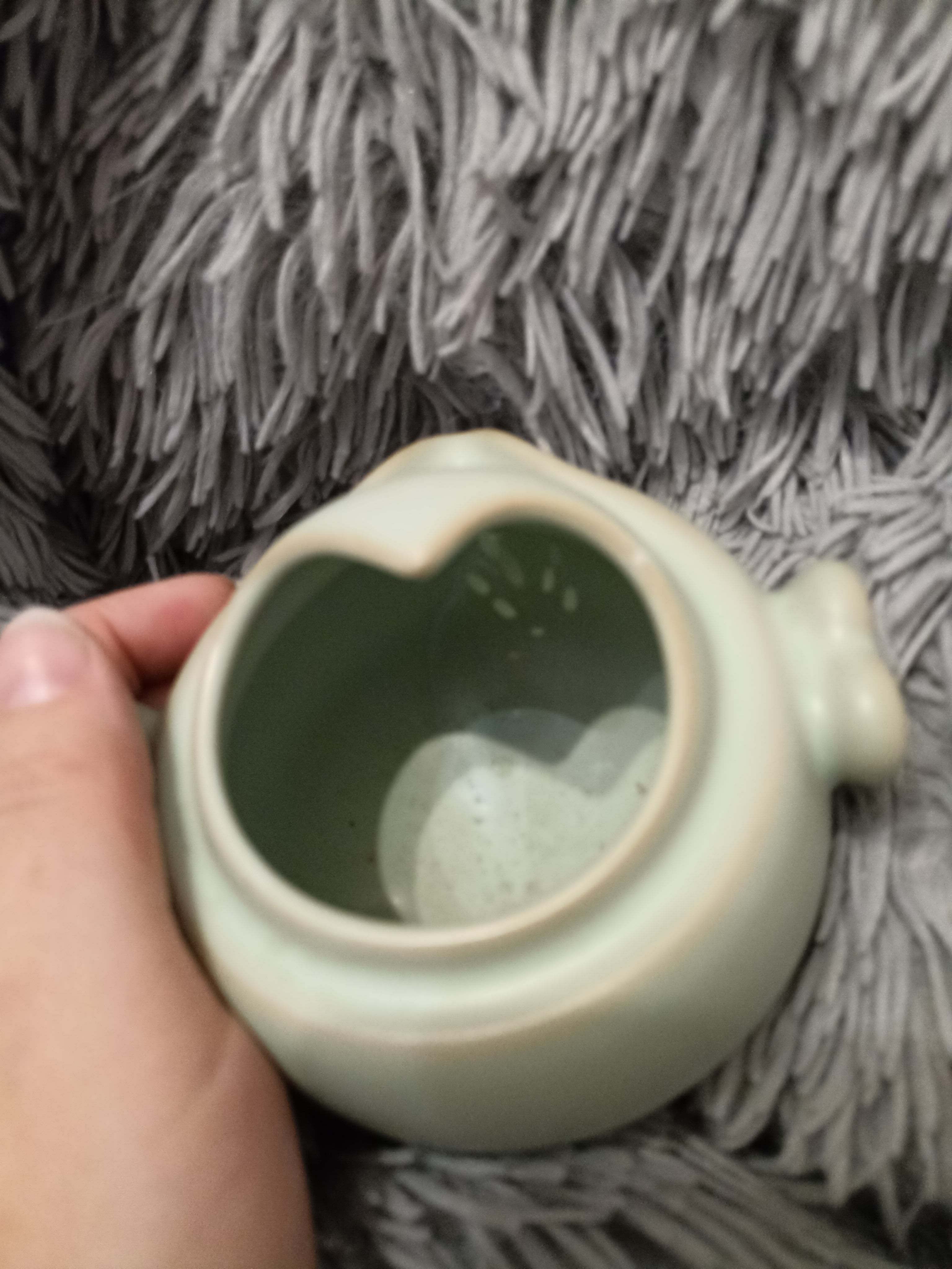 Фотография покупателя товара Набор для чайной церемонии керамический «Тясицу», 2 предмета: чайник 200 мл, чашка 100 мл, цвет голубой - Фото 3