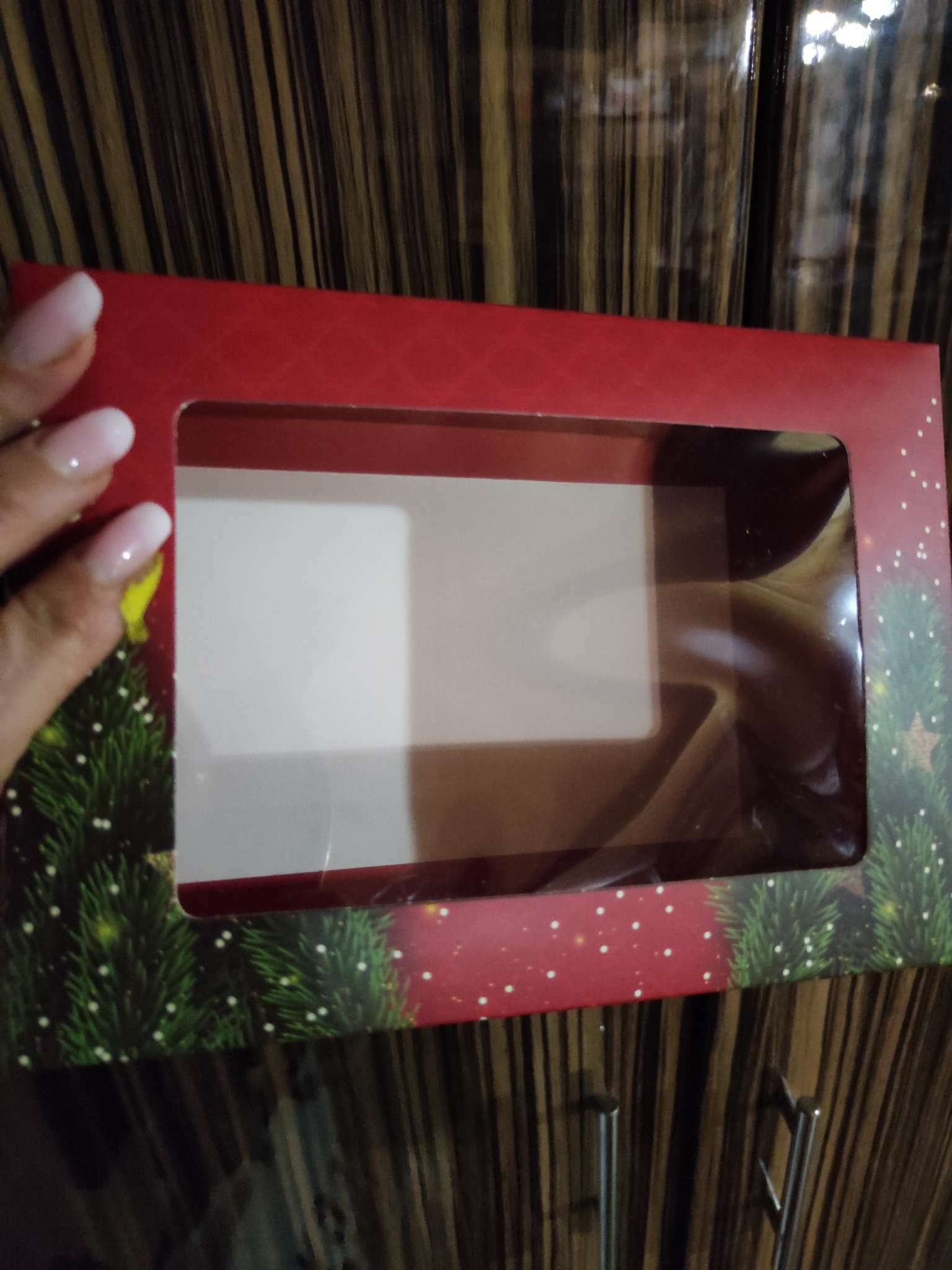 Фотография покупателя товара Коробка складная, крышка-дно, с окном "С Новым Годом" 21 х 15 х 7 см - Фото 1