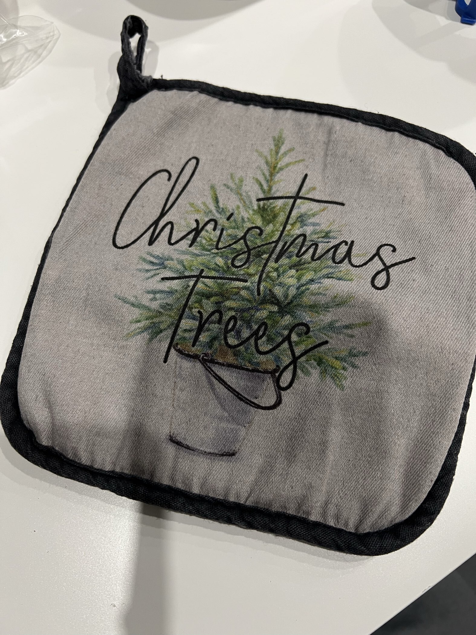 Фотография покупателя товара Прихватка «Christmas trees» 19х19 см, саржа, 100% хлопок, ватин 250 г/м2 - Фото 4