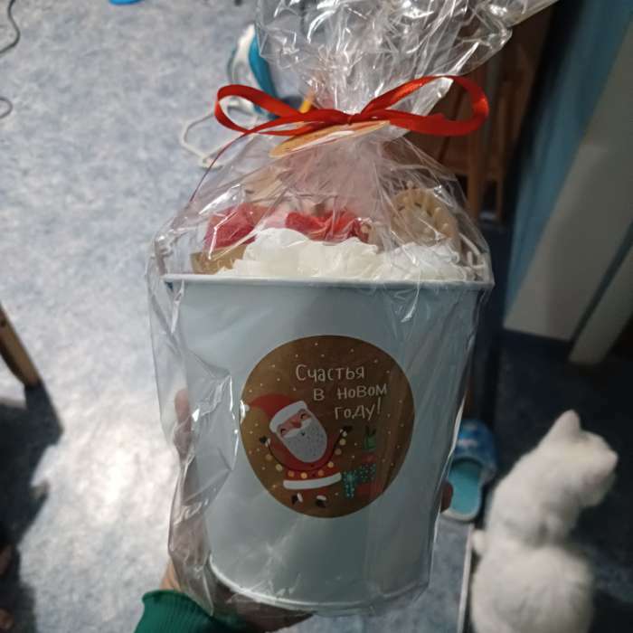 Фотография покупателя товара Подарочный набор новогодний "Новогоднее чудо" полотенце и акс - Фото 2