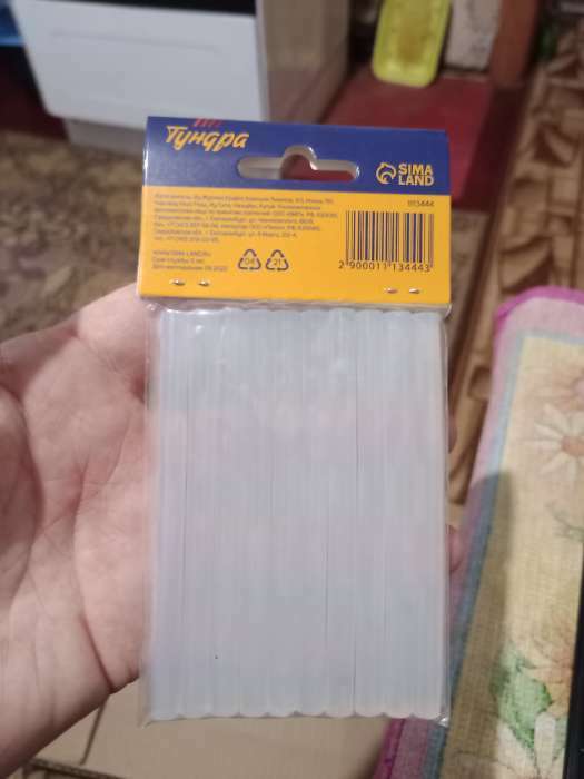 Фотография покупателя товара Клеевые стержни ТУНДРА, 7×100 мм, 10 шт. - Фото 3