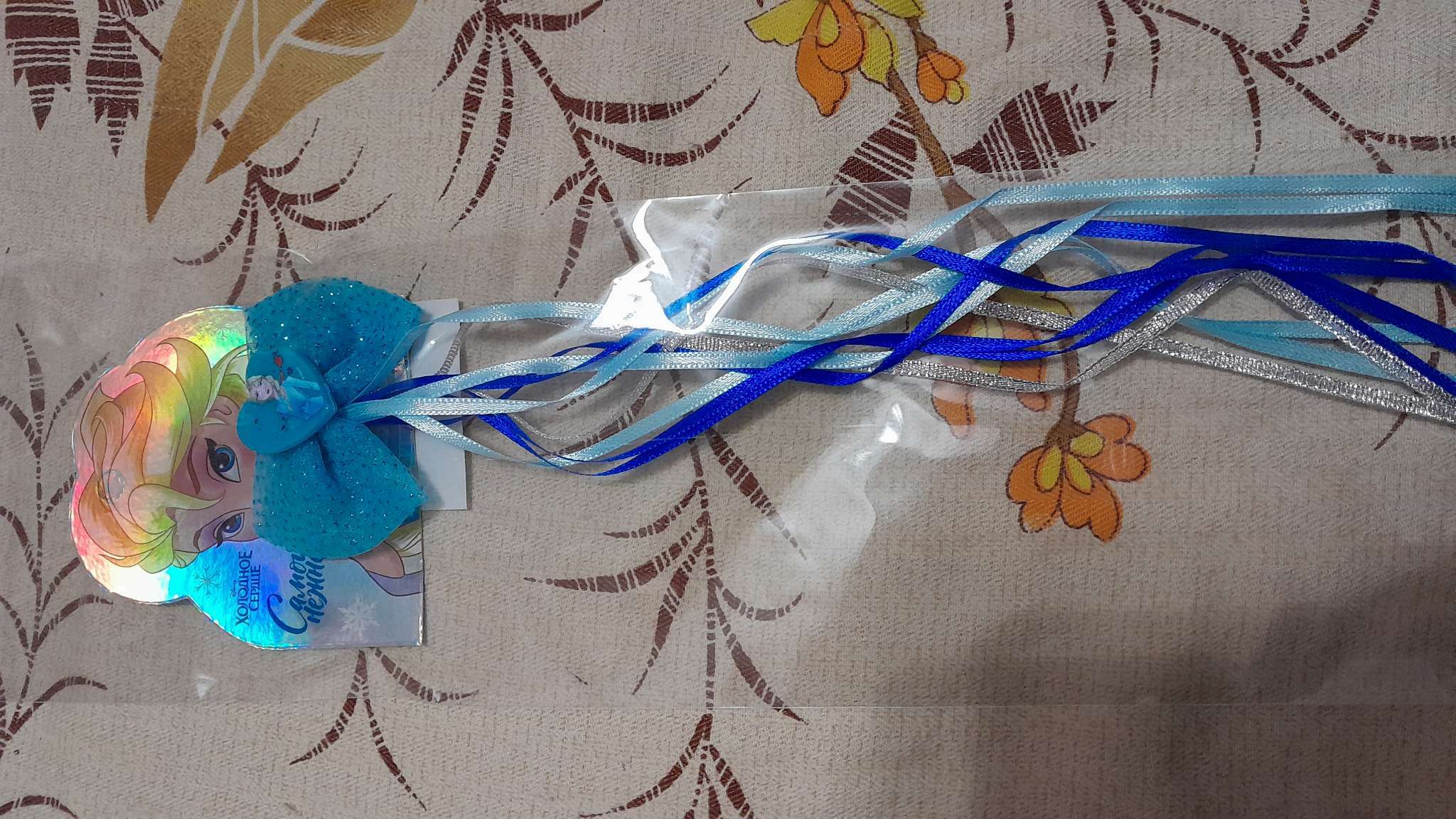 Фотография покупателя товара Заколка для волос, бант, голубой, 40 см "Эльза", Холодное сердце - Фото 1