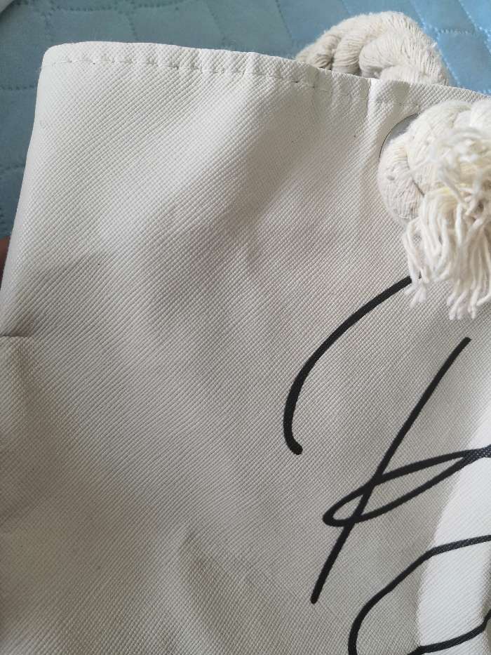 Фотография покупателя товара Сумка женская пляжная на молнии, цвет белый - Фото 1