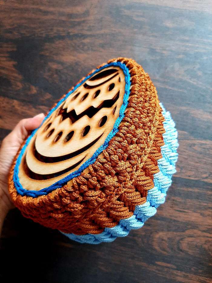 Фотография покупателя товара Шнур для вязания без сердечника 100% полиэфир, ширина 3мм 100м/210гр, (17 голубой)  МИКС - Фото 23