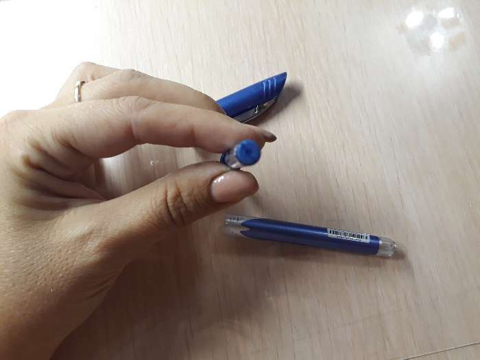 Фотография покупателя товара Ручка шариковая Flair Angular для левшей, узел-игла 0.7 мм, стержень синий, в блистере - Фото 6