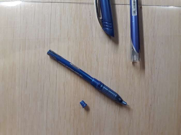 Фотография покупателя товара Ручка шариковая Flair Angular для левшей, узел-игла 0.7 мм, стержень синий, в блистере