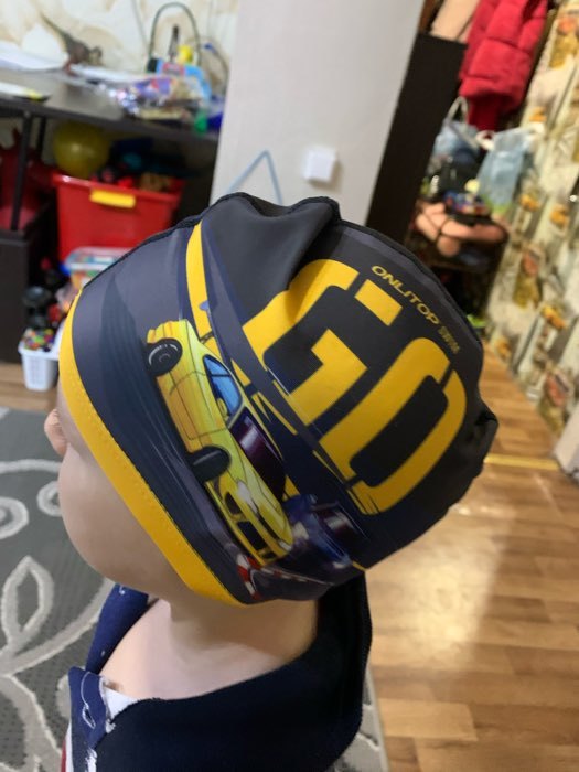 Фотография покупателя товара Шапочка для плавания детская ONLYTOP Swim GO, тканевая, обхват 46-52 см - Фото 2