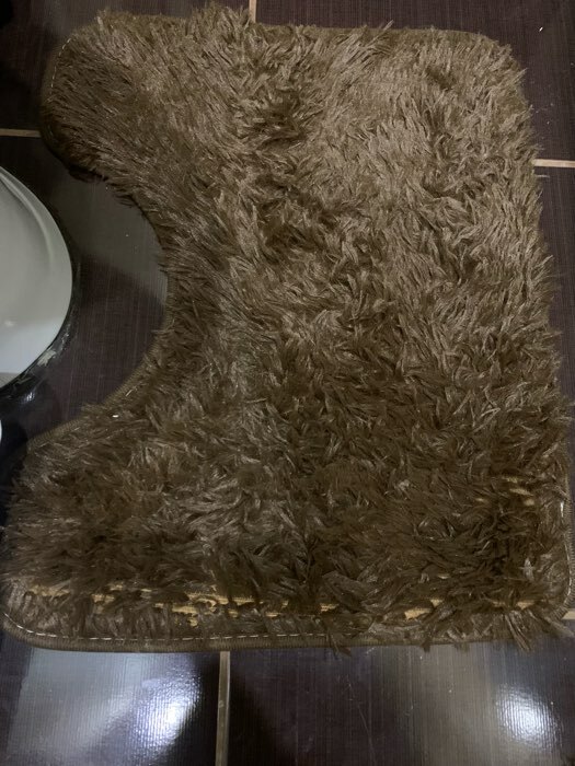 Фотография покупателя товара Набор ковриков для ванной и туалета Доляна «Пушистик», 2 шт, 40×50 см, 50×80 см, цвет зелёный - Фото 9
