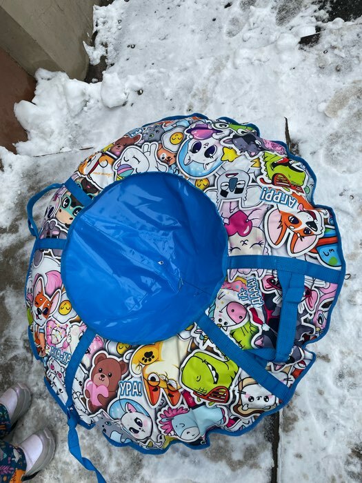 Фотография покупателя товара Тюбинг-ватрушка Winter Star «Стикер», диаметр чехла 100 см
