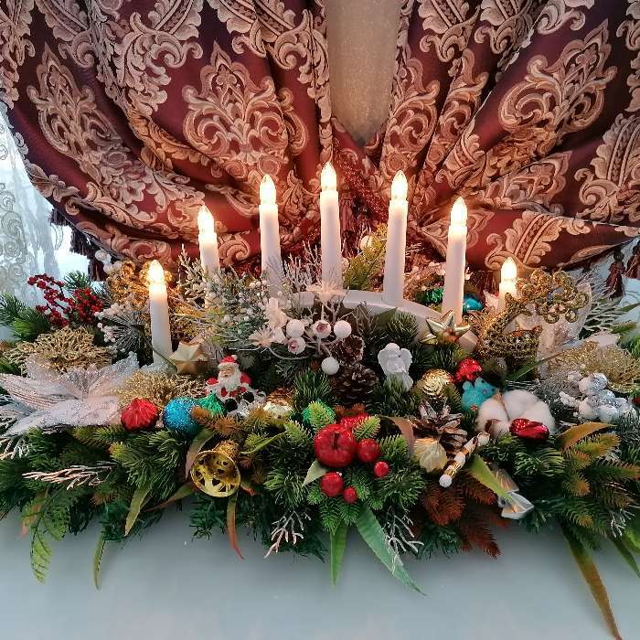 Фотография покупателя товара Светодиодная фигура «Рождественская горка» 34 × 26 × 5 см, дерево, 220 В, свечение тёплое белое - Фото 3
