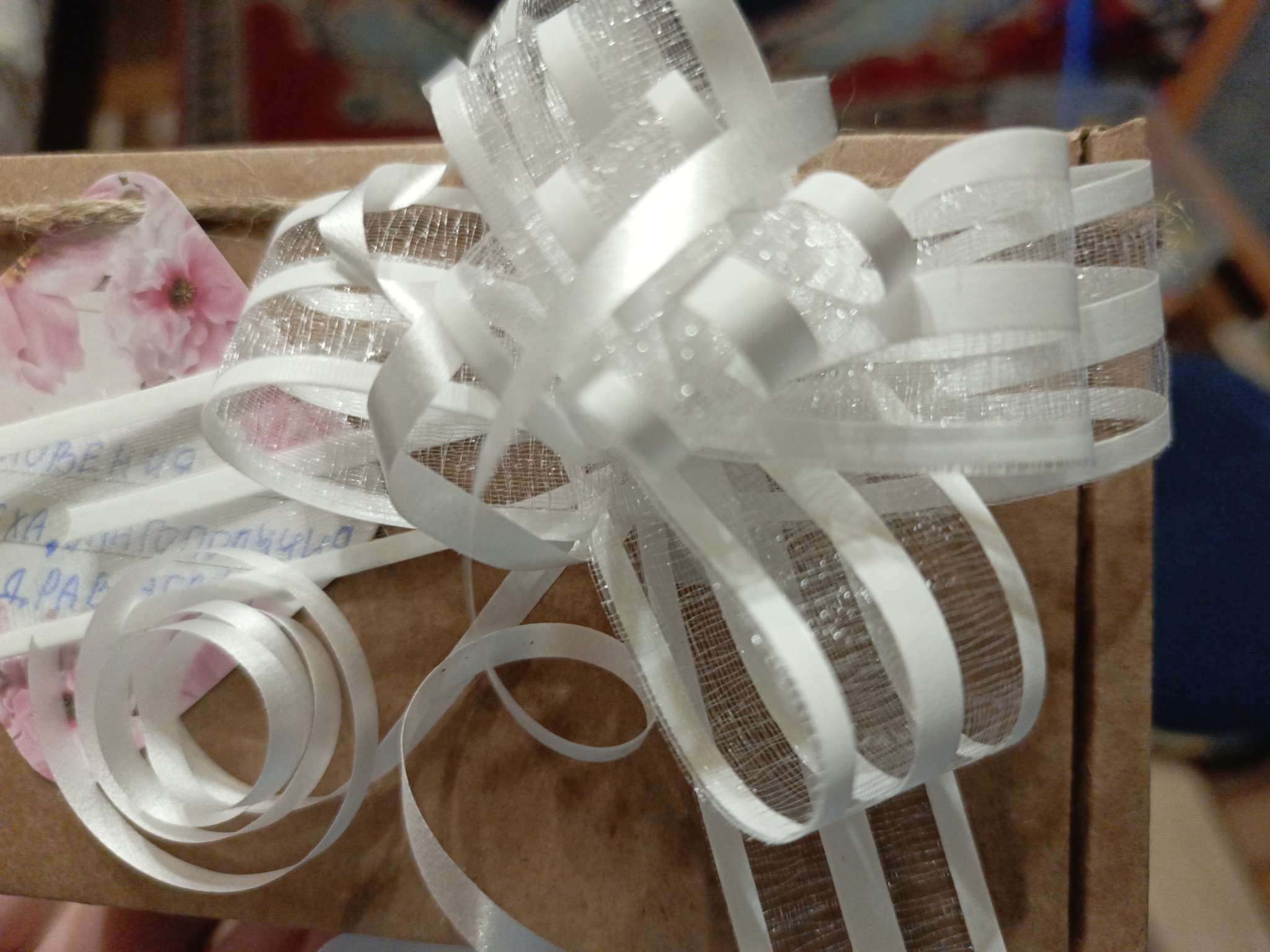 Фотография покупателя товара Подарочный Бант - бабочка № 2.5, синий, для упаковки подарков - Фото 3