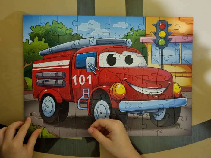 Фотография покупателя товара Пазл «Пожарная машинка», 60 элементов - Фото 1