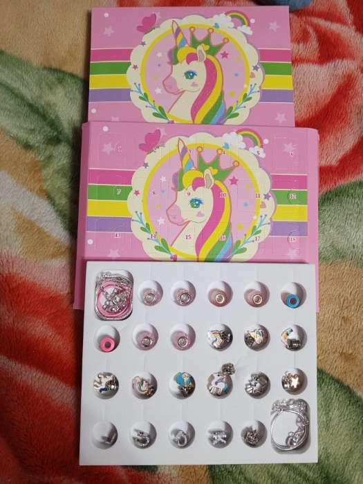 Фотография покупателя товара Набор для создания браслетов «Адвент календарь» единорог, 25 предметов, цветной - Фото 1